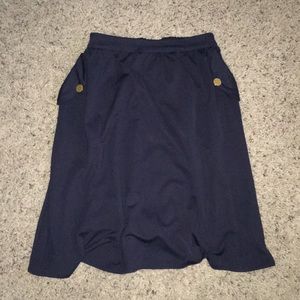 Navy Blue skirt.